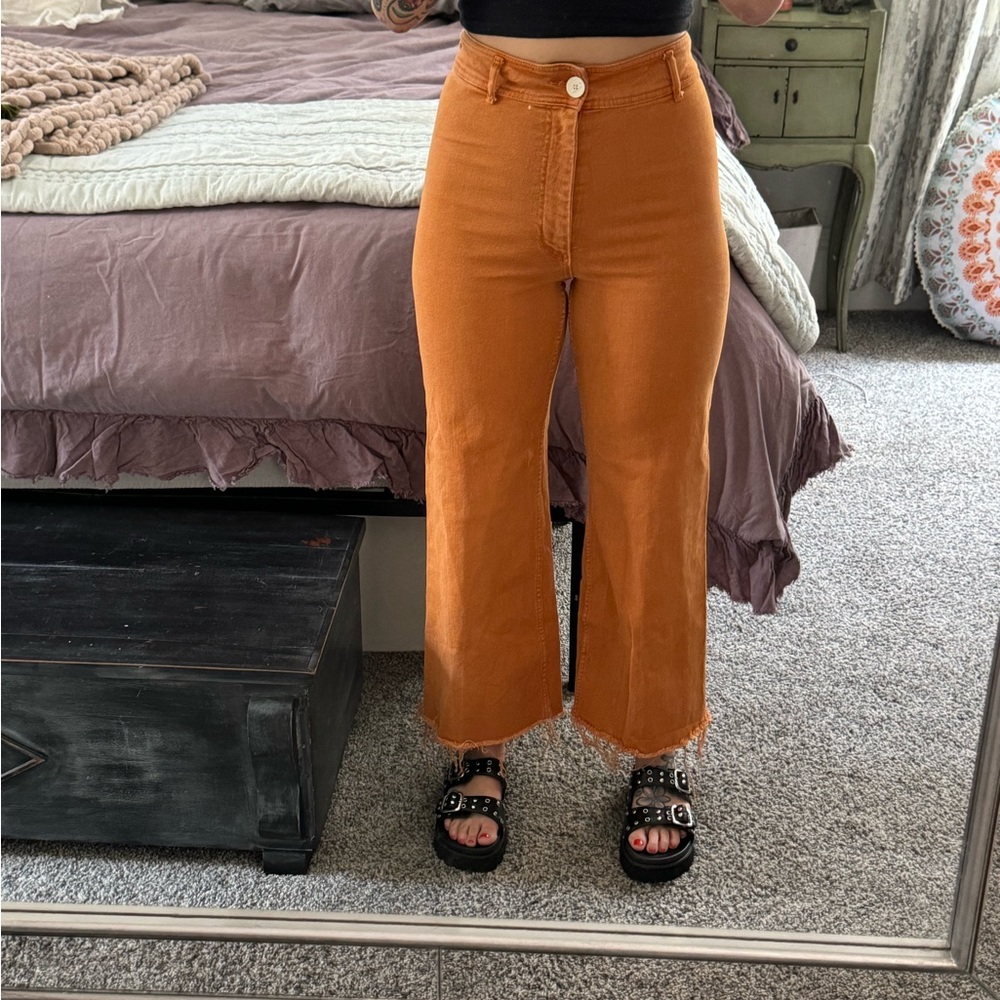 Zara Orange marine jeans size 8